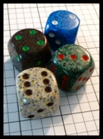 Dice : Dice - 6D Pipped - Group Speckled Oversized Mid South Games Memphis - Retail Buy Mar 2013